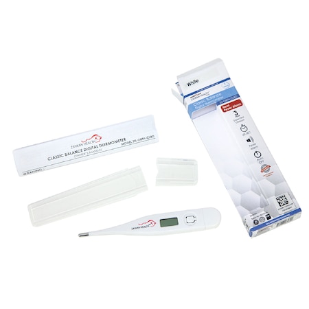 Zayaan Health Classic Balance Digital Thermometer High Accuracy, White BLZH-ORTH-CLBD-1W